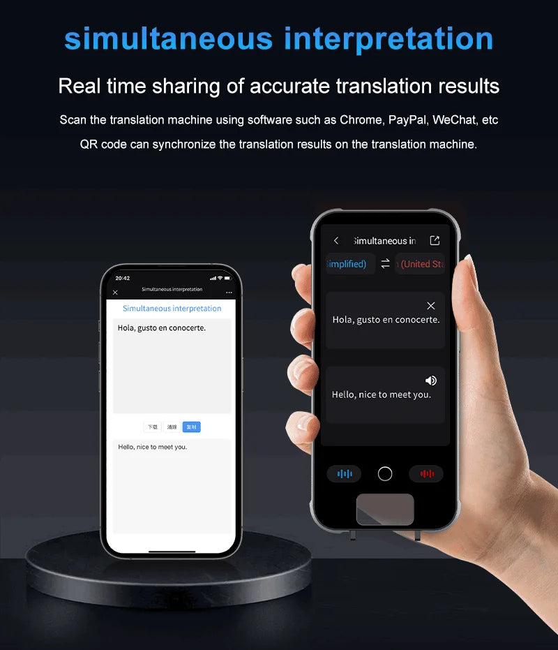 ESTG S25 Pro AI Voice Translator – Portable Real-Time Language Translation Device with Screen