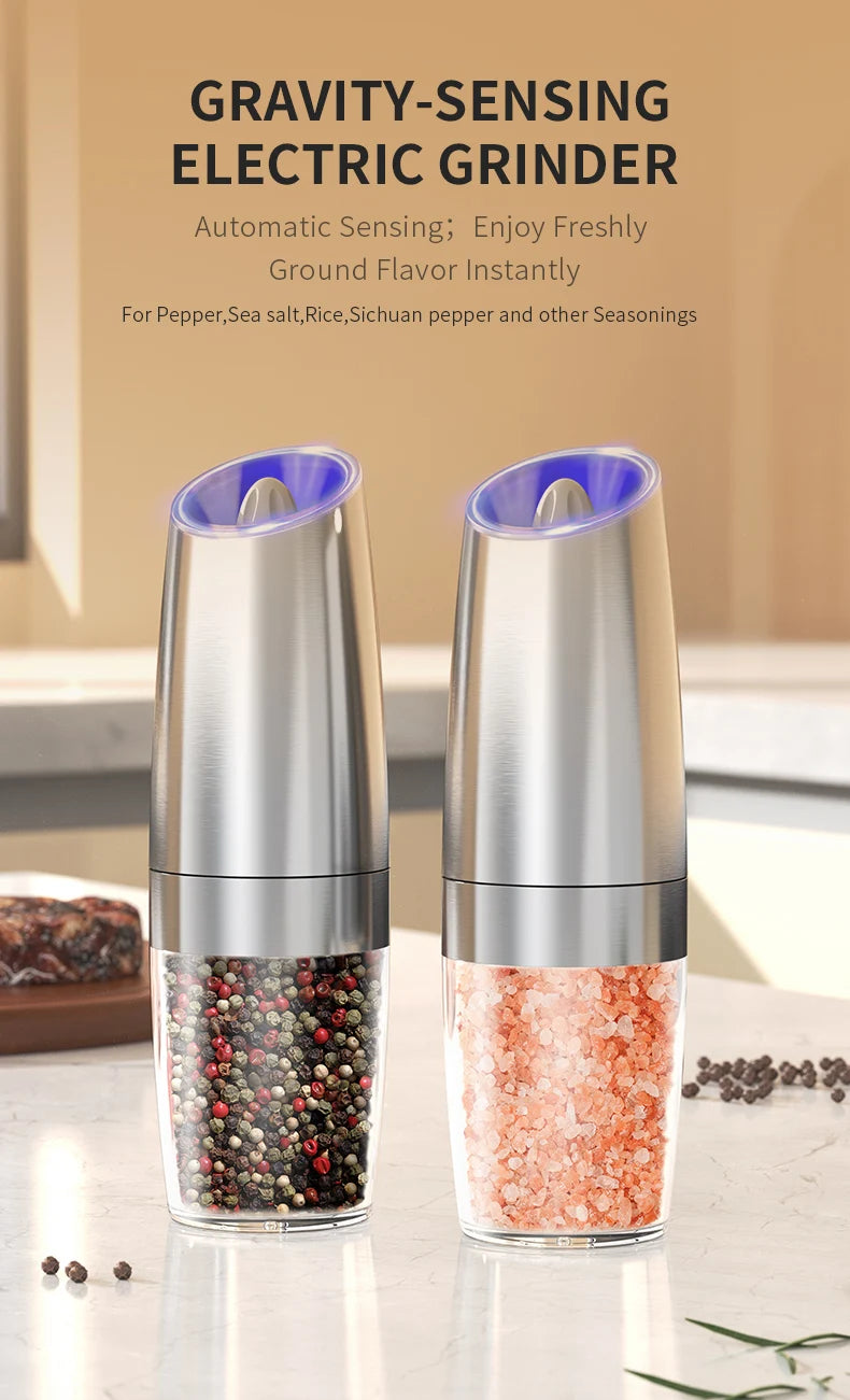 Stainless Steel Salt & Pepper Grinder – Adjustable Manual Mill