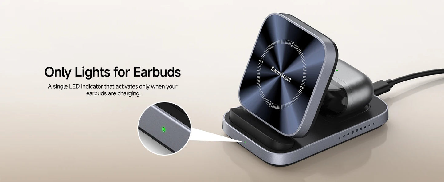 3-in-1 Wireless Charging Station 15W for Samsung Galaxy, Watch & Buds