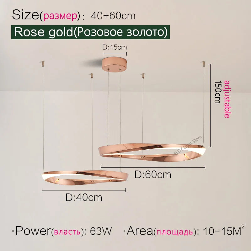 FLDY Modern LED Hanging Light | Round Pendant, Warm / Neutral / Cool White