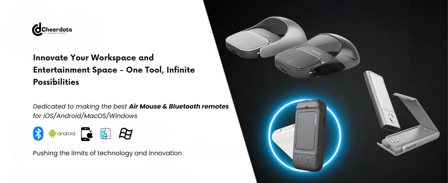 Cheerdots 2 Smart Wireless Air Mouse – Bluetooth Remote for Presentation & Video Control