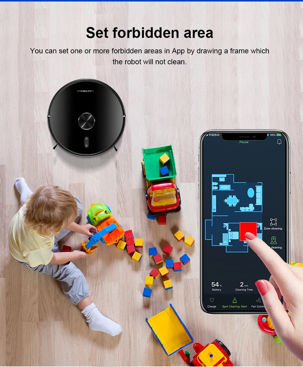 Liectroux X6 Smart Robot Vacuum Cleaner – Laser LiDAR, Y-Shape Mopping, 6500Pa Suction