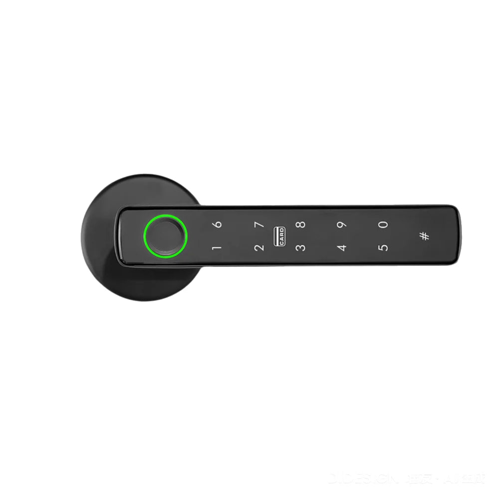 Tuya Smart Fingerprint Door Lock – 5-in-1 Bluetooth App, Card & Password Unlock (IP66)