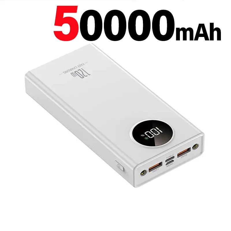 Ultra-Large Capacity Power Bank – Super Fast Charging with Flashlight (Portable External Battery)