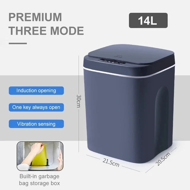 12L/14L/16L/20L/24L Touchless Smart Trash Can – Waterproof Sensor Waste Bin for Home Recycling