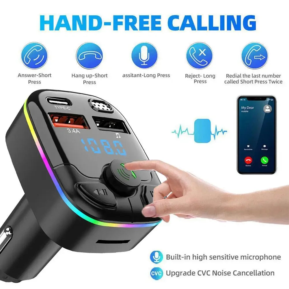 Car Bluetooth 5.0 FM Transmitter / MP3 Player