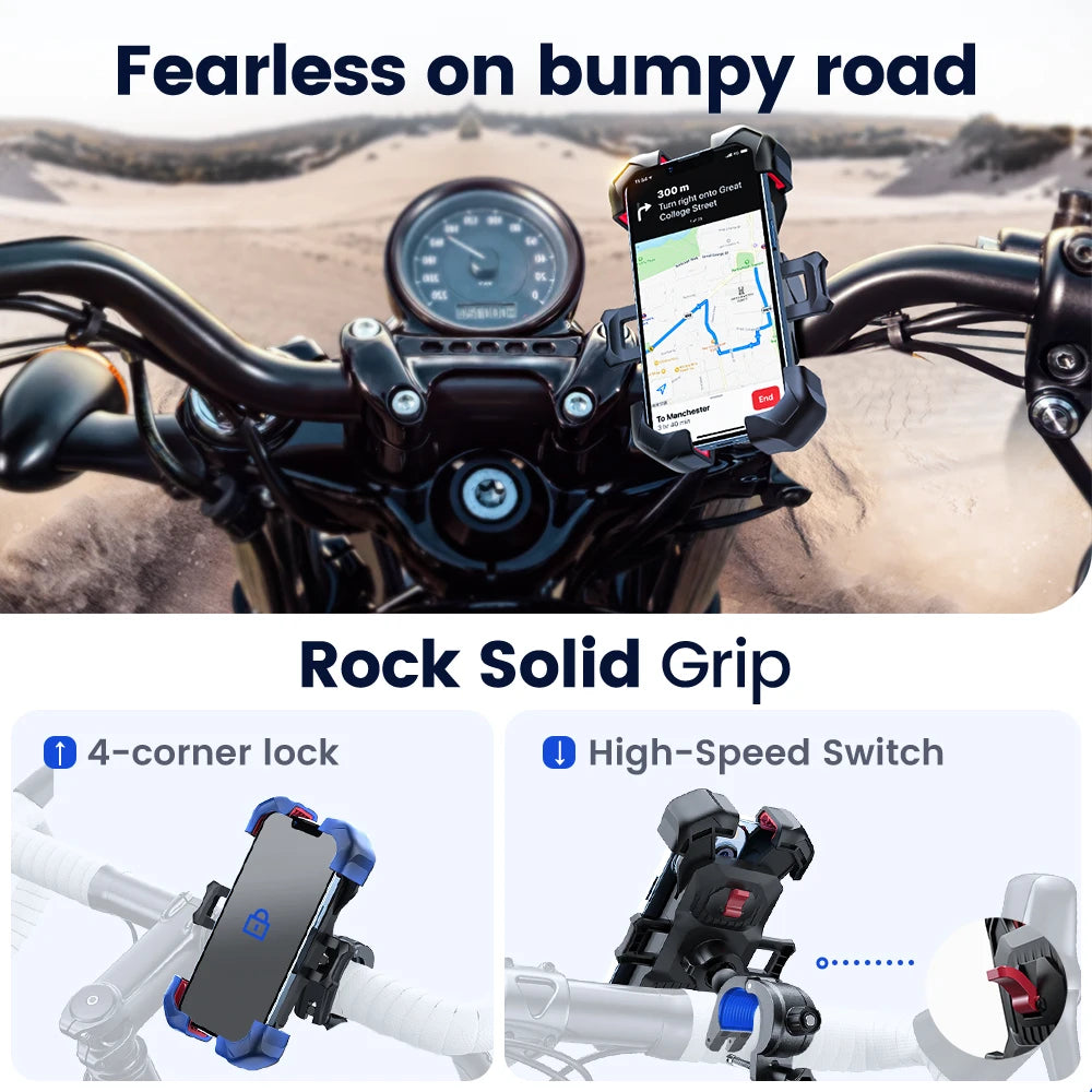 Joyroom JR-ZS288 Motorcycle & Bike Phone Mount – Secure Auto-Lock Handlebar Holder