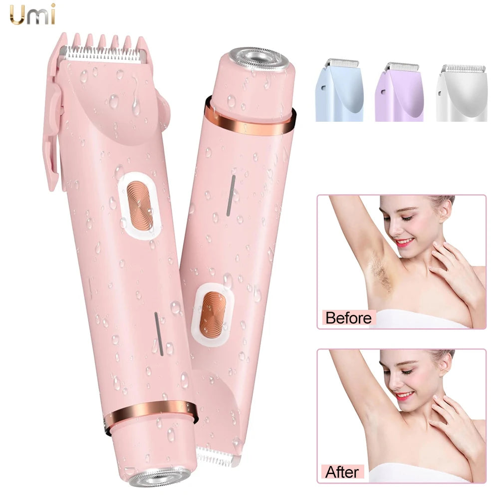 XMSJ Women’s Electric Razor – Wet & Dry Rechargeable Bikini, Legs & Face Shaver