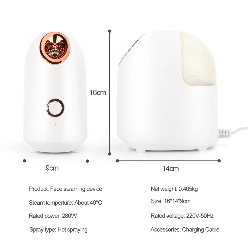 Miitina Hot & Cold Nano Facial Steamer – Ionic SPA Face Moisturising & Skin Rejuvenation Device