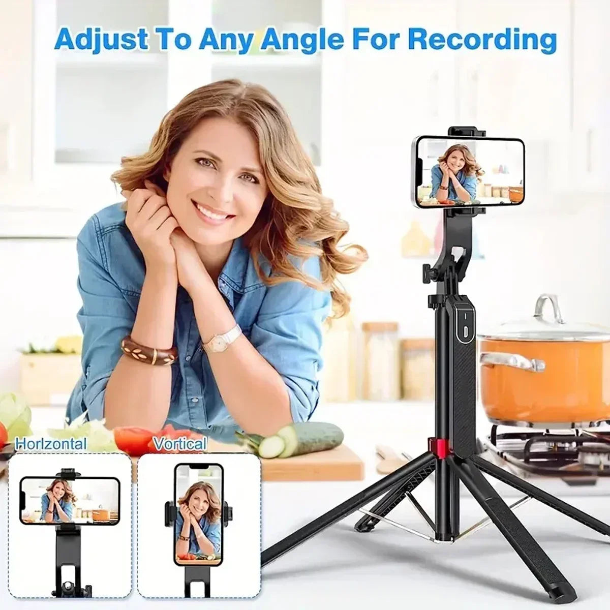 Professional Aluminum Tripod Stand for Video Cameras & Filmmaking
