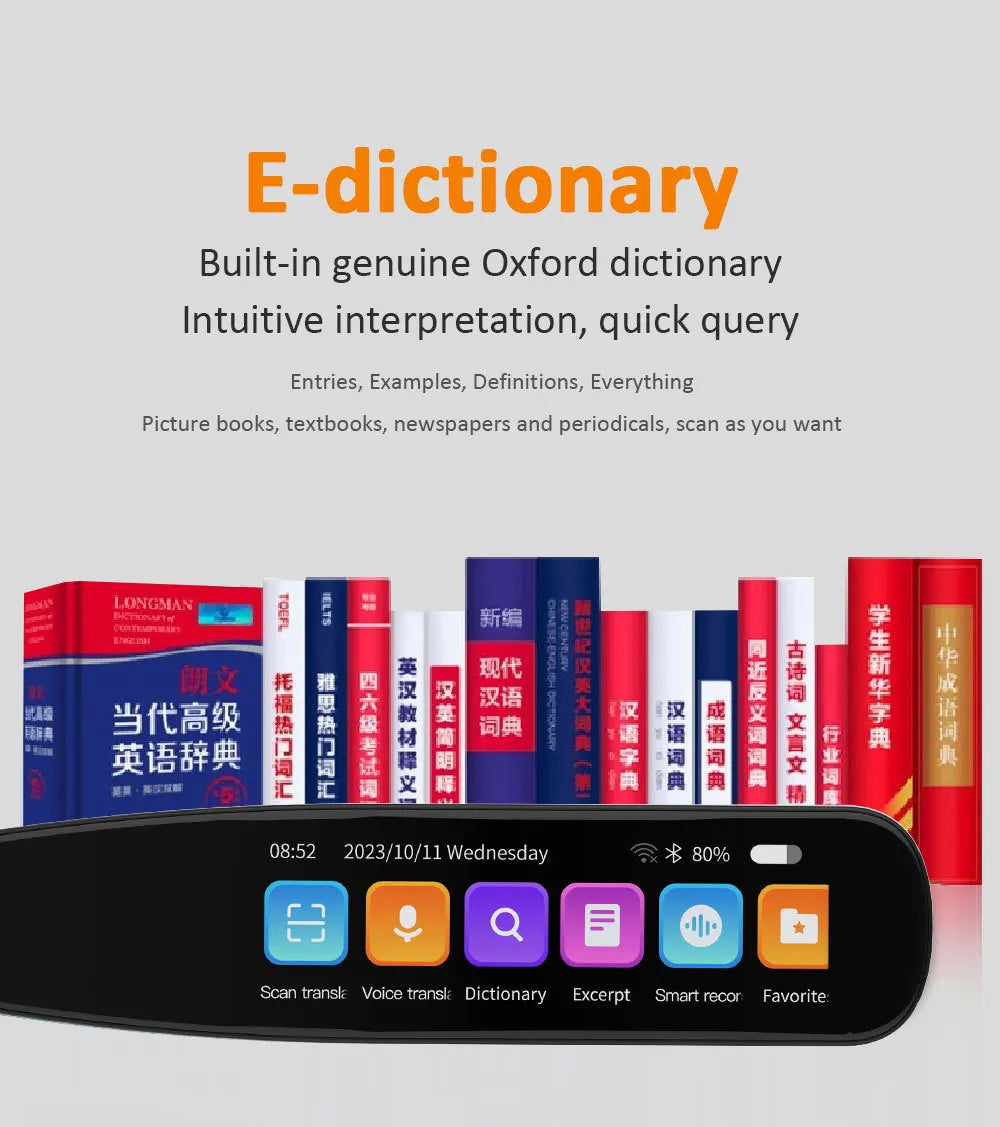 ESTG S6 Pro Portable AI Translator – Real-Time Voice Translation with Display Screen