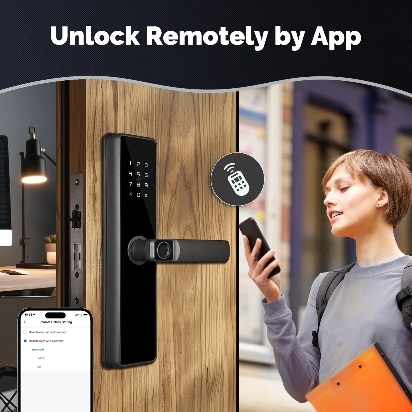 MOES Tuya Zigbee Smart Door Lock – Fingerprint, Password & IC Card with Alexa Support
