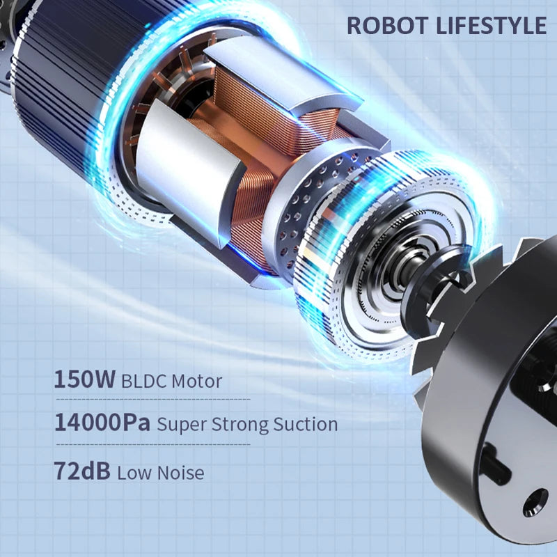 Robot Lifestyle RL9MAX 4-in-1 Steam Vacuum Cleaner – Wet Dry Cleaning, 14000Pa Suction