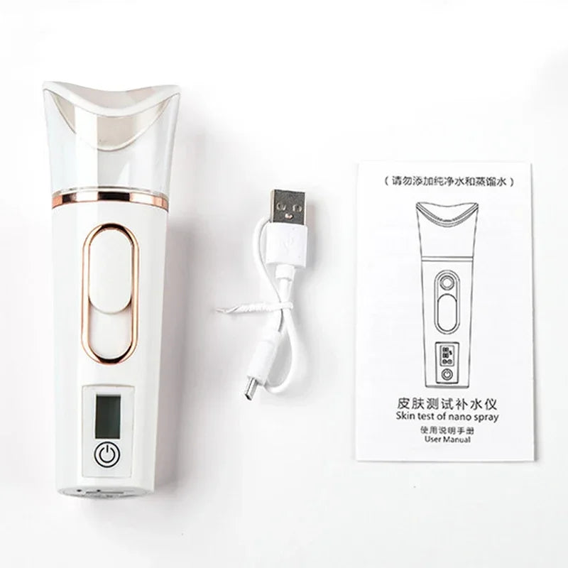 Miitina Portable Facial Steamer – Dual Spray Cold Mist Skin Hydration Device