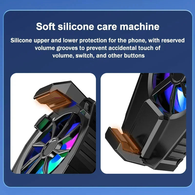 X112 Mobile Phone Game Cooler – Air-Cooled RGB Back Clip for iPhone & Android