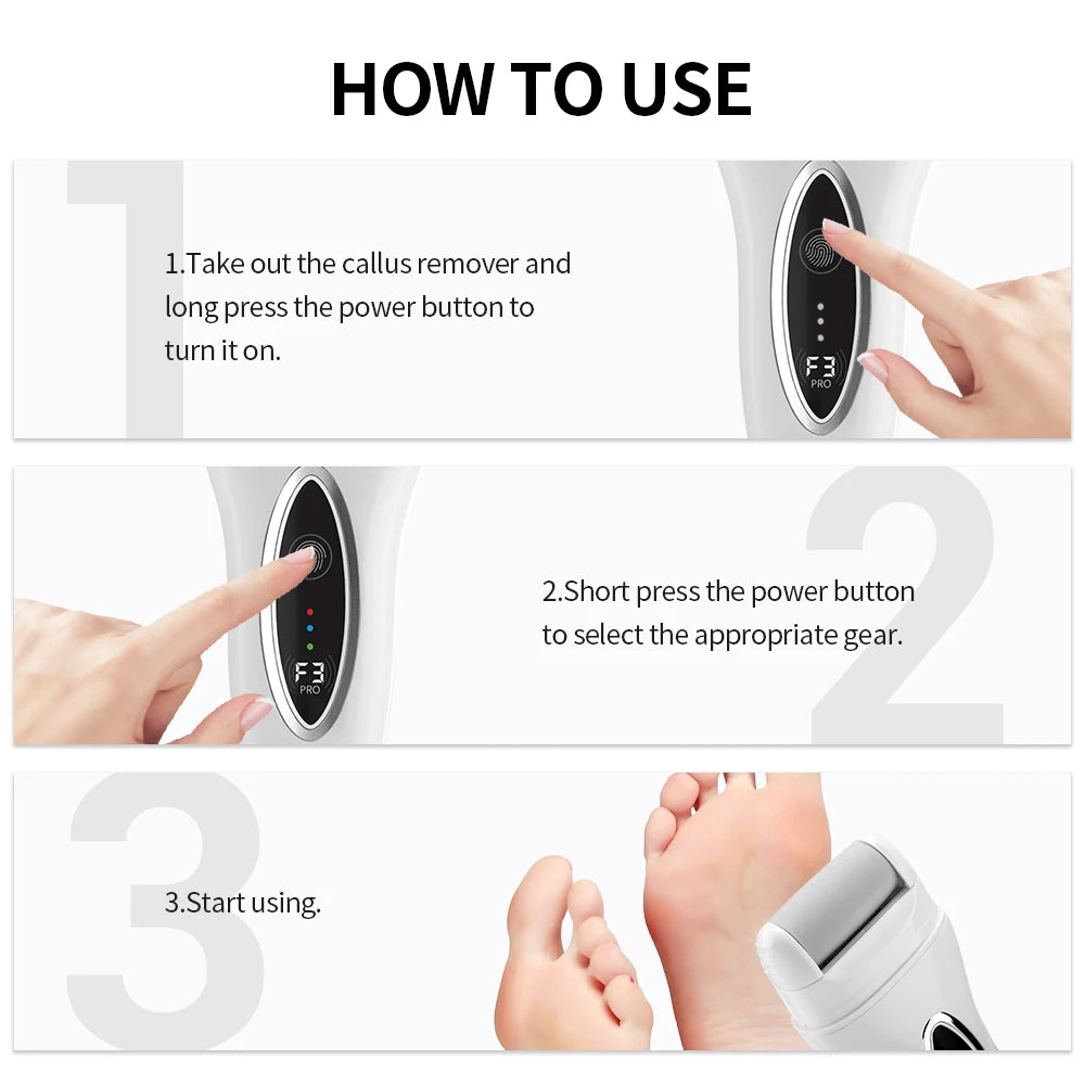AFDEAL Rechargeable Electric Foot Callus Remover – Professional Pedicure Grinder (Standard / Simple)