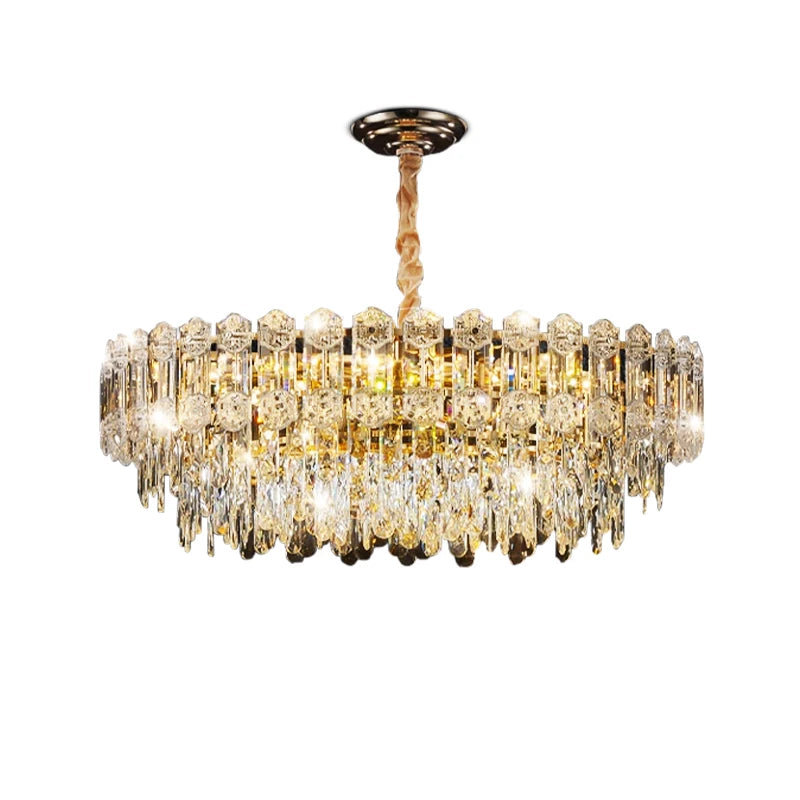 LUDOVICA Crystal LED Chandelier | Elegant Pendant Light for Bedroom & Dining