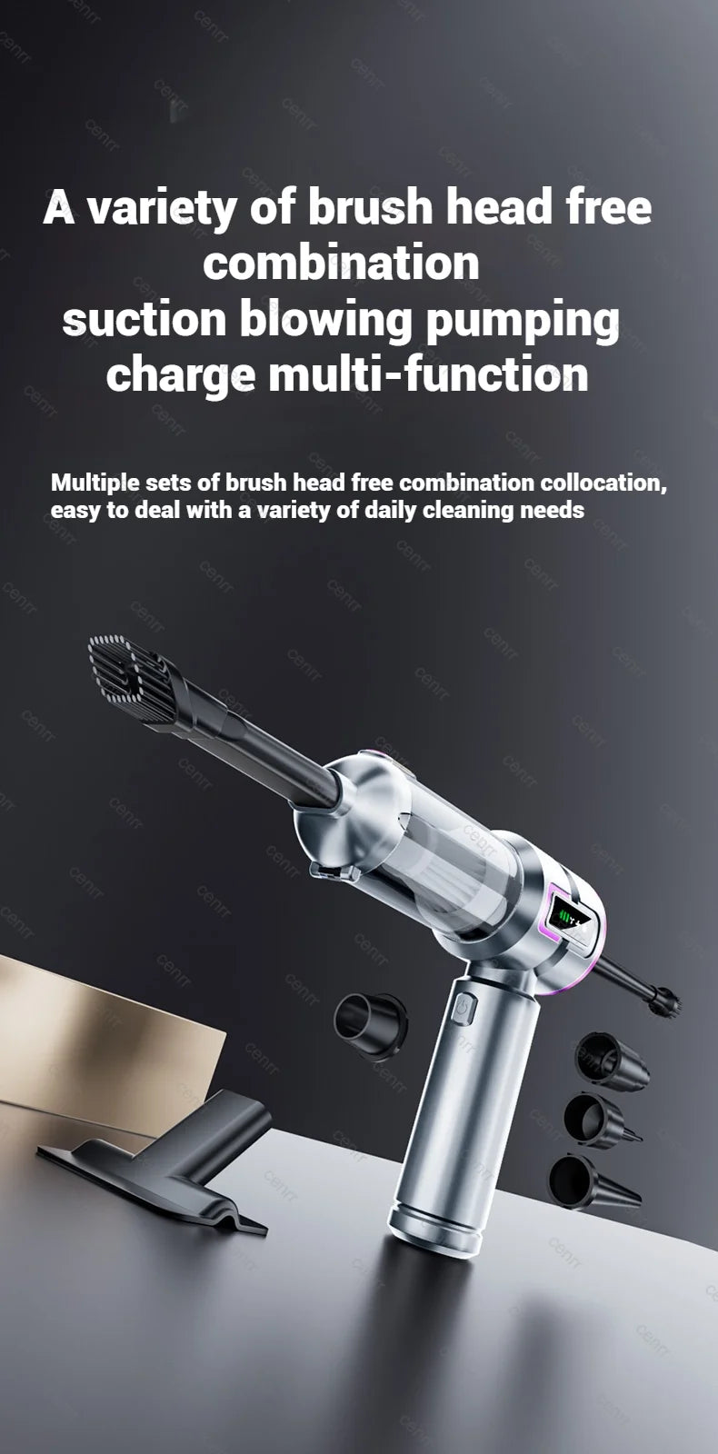 CENRR Pro Max Portable Car Vacuum Cleaner – High-Power Cordless Vehicle & Home Cleaner