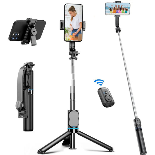All-in-One Wireless Selfie Stick Tripod (42" Extendable)