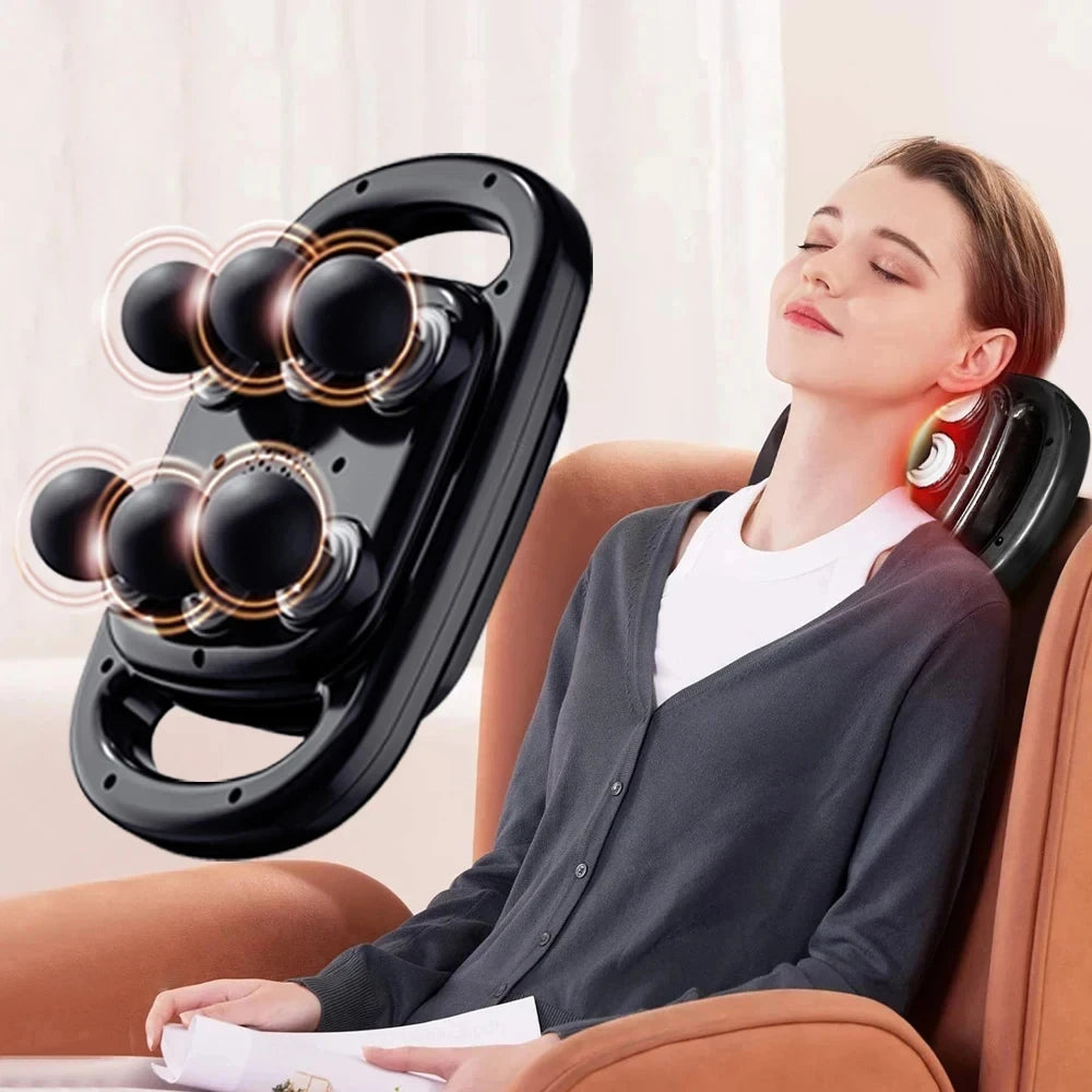HOMEFISH 6-Head Massage Gun – Wide-Coverage Percussive Muscle Relaxation