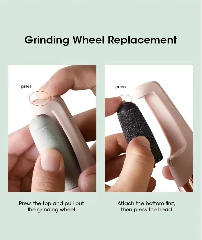 NOCCLILI Electric Foot File Pedicure Tool – USB Rechargeable Dead Skin & Callus Remover