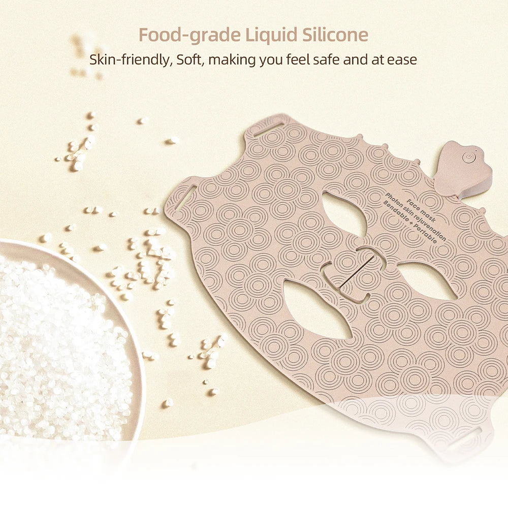 ForeverLily 7-Color Silicone LED Facial Mask – USB Rechargeable Skincare Beauty Device (No Box)