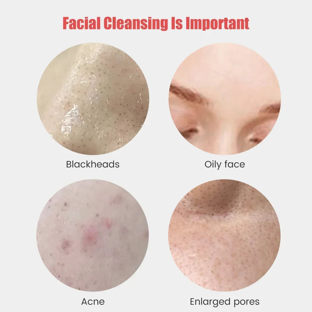 Rechargeable Sonic Silicone Facial Cleansing Brush – Heating Massage & Deep Clean Skincare Tool
