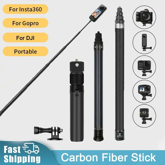 Professional Invisible Selfie Stick Tripod for Insta360 X5/X4/X3 & Action Cameras