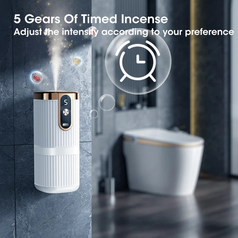 Mini Aromatherapy Machine Intelligent Essential Oil Diffuser USB Charging Five Level Adjustment Room Toilet Air Humidification