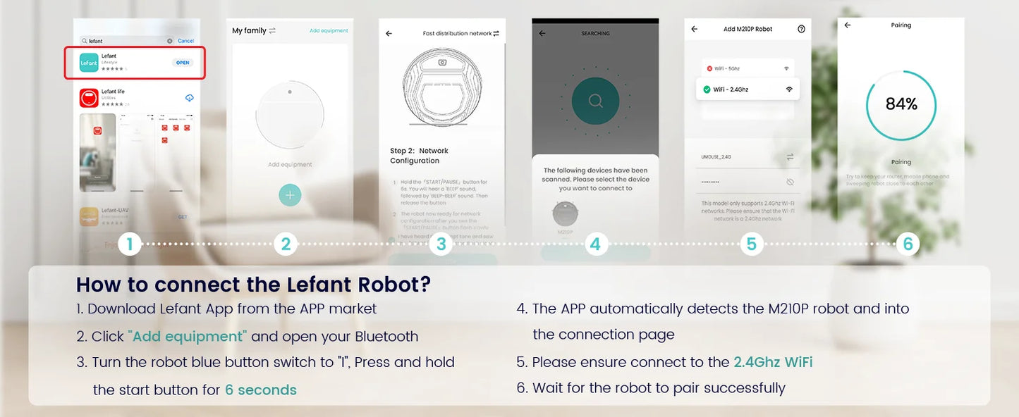 Lefant M210 Pro Robot Vacuum Cleaner – 2200Pa Suction, App & Alexa Control, Slim Design