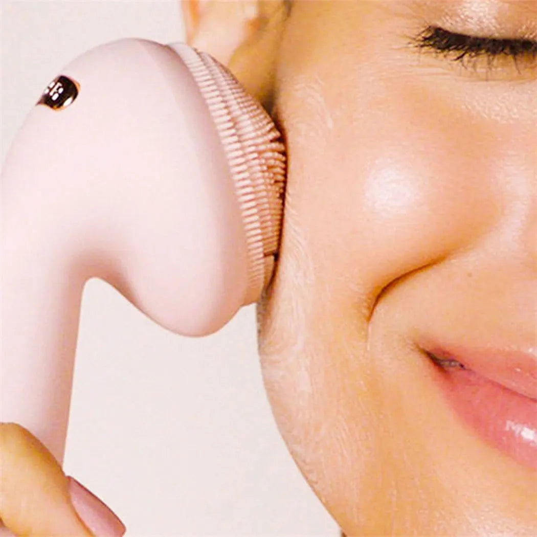 Silicone Facial Cleansing Brush – USB Rechargeable IPX6 Vibration Cleanser