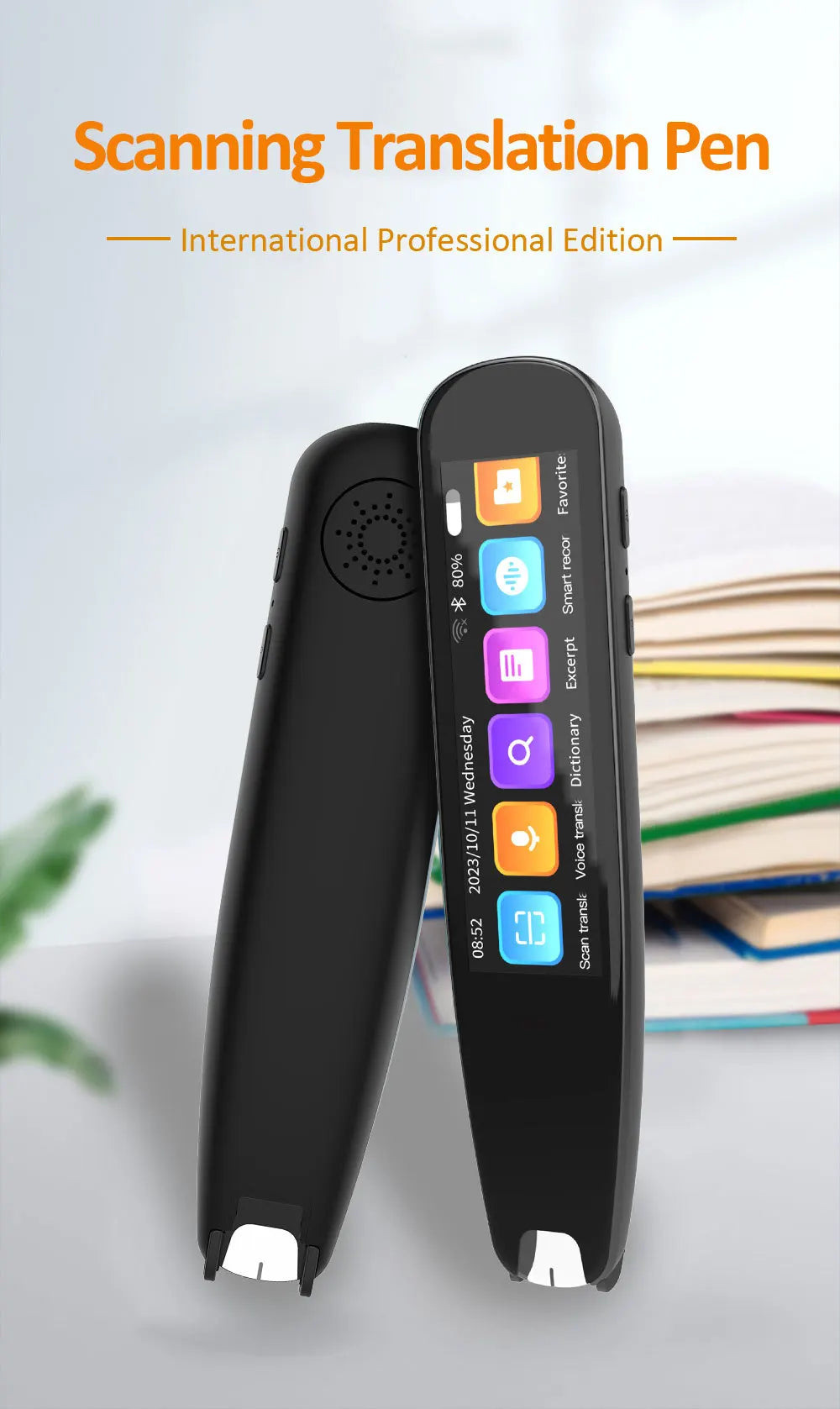 ESTG S6 Pro Portable AI Translator – Real-Time Voice Translation with Display Screen