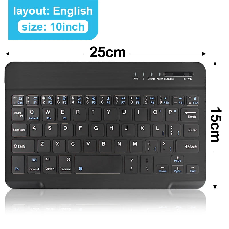 Bluetooth Wireless Mini Keyboard – Rechargeable, Multi-Device, Compact Layout