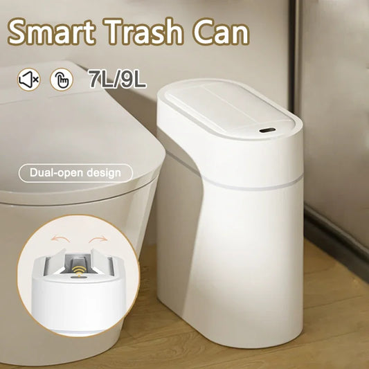 7L/9L Smart Trash Can with Lid – Motion Sensor Touchless Garbage Bin