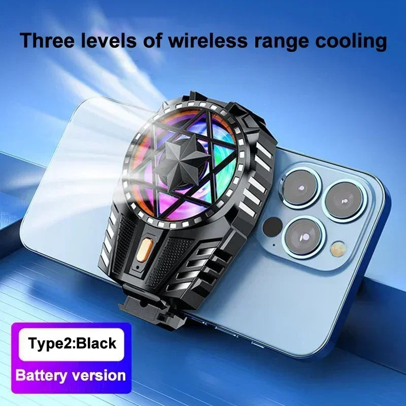 X112 Mobile Phone Game Cooler – Air-Cooled RGB Back Clip for iPhone & Android