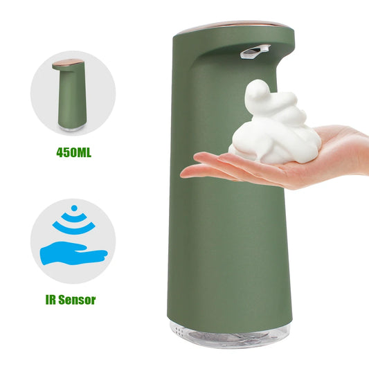Automatic Touchless Foam Soap Dispenser 450ml – Infrared Sensor, USB-C Rechargeable, ABS Body