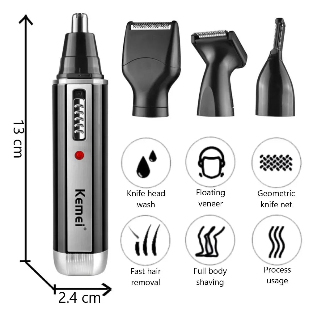 Kemei Multi-Function Hair Trimmer for Men & Women – Wet & Dry Grooming