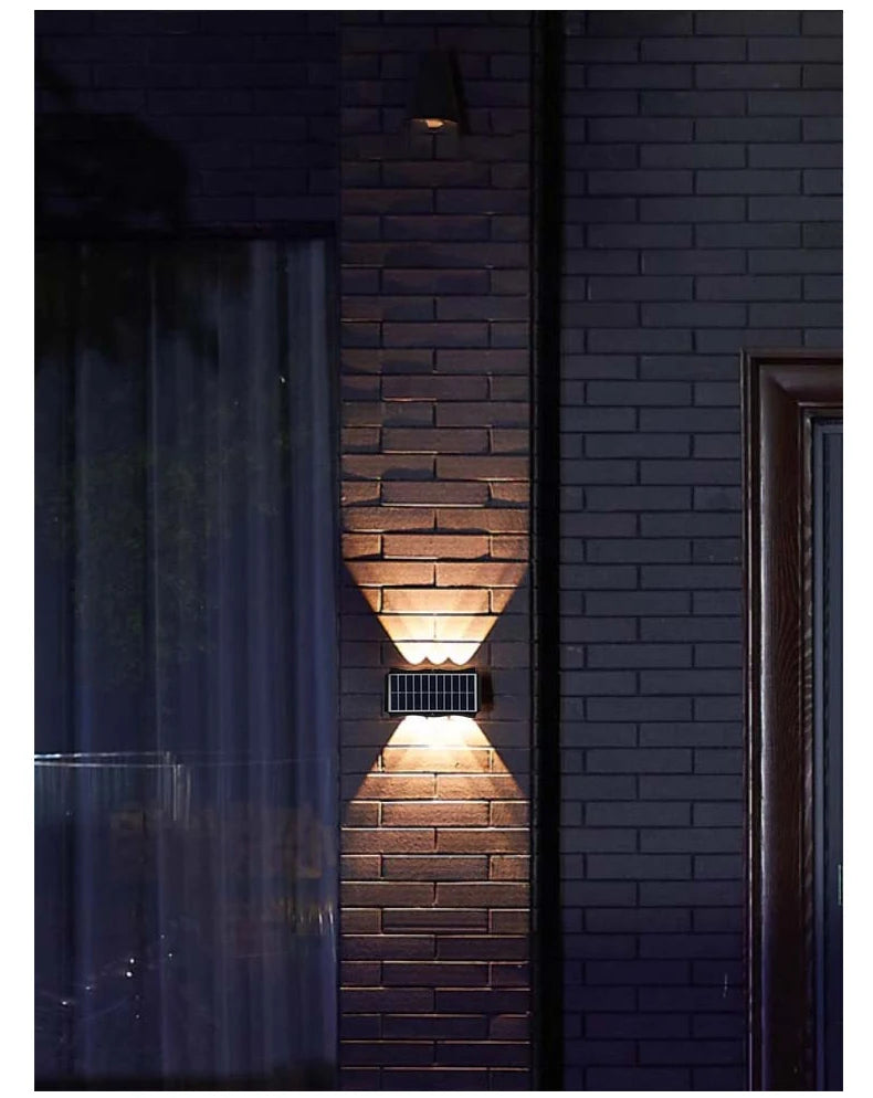 CHENBEN Solar LED Wall Light | IP65 Waterproof Outdoor Wall Lamp, Warm/RGB