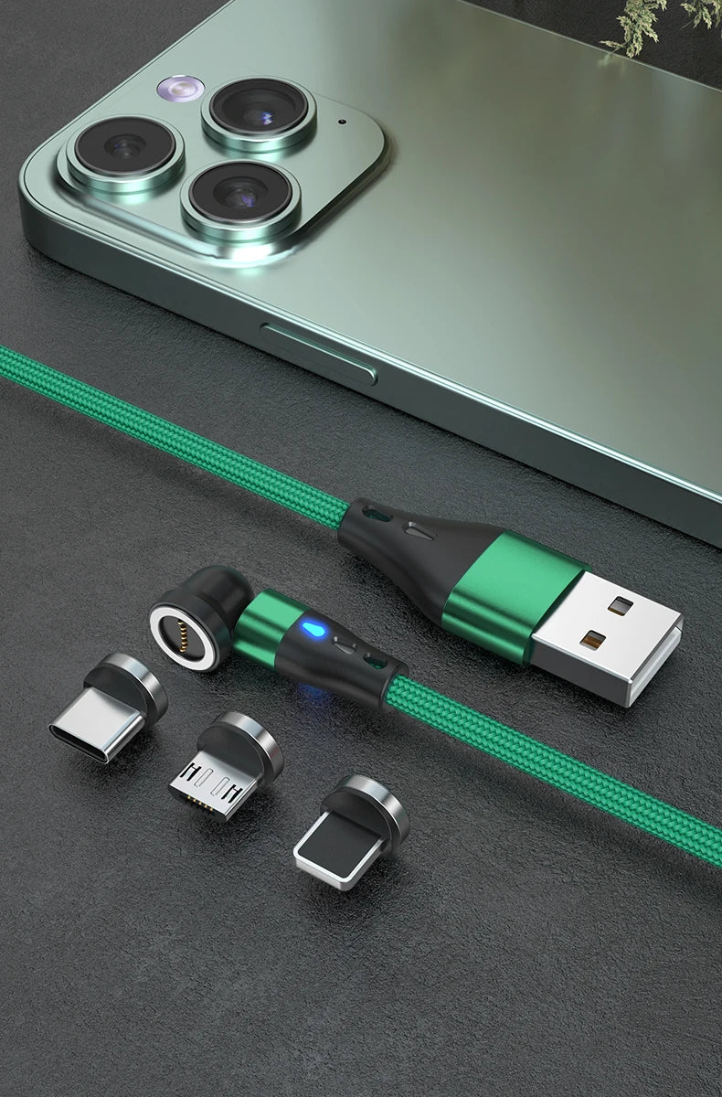 540° Magnetic USB-C Cable 5A – Rotating Fast Charge Cable (Charging Only)