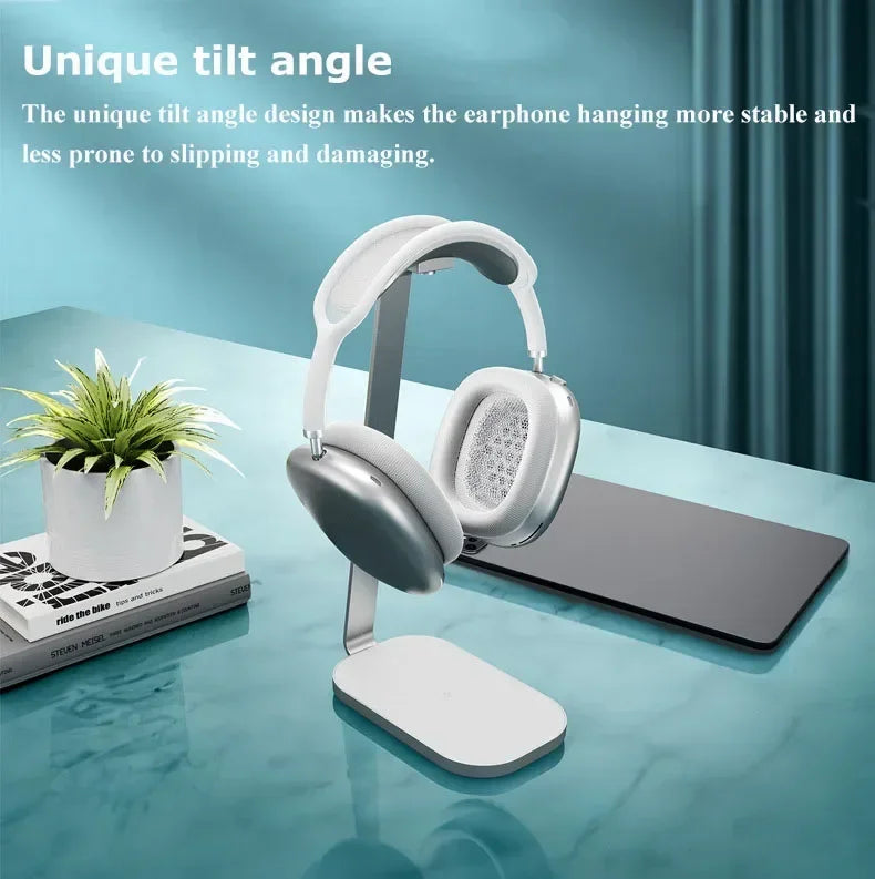 Premium Headphone Holder Stand – Aluminium Alloy, Weighted Base, Optional Wireless Charging