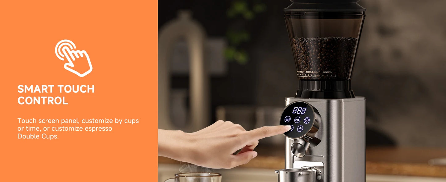 Biolomix Electric Burr Coffee Grinder – 48-Step Precision Espresso Grinder
