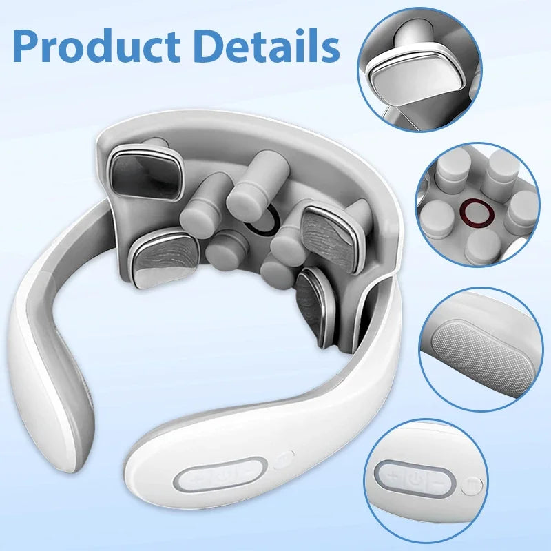 KEMOKO TENS Pulse Neck Massager – Heated Cervical & Shoulder Relaxation