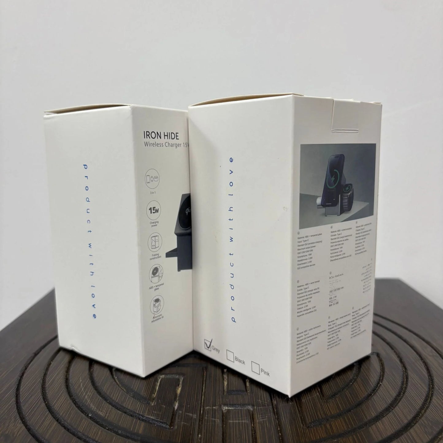 15W Fast Charging 3-in-1  Magic Cube Spin Wireless Charger with Strong Magnetism