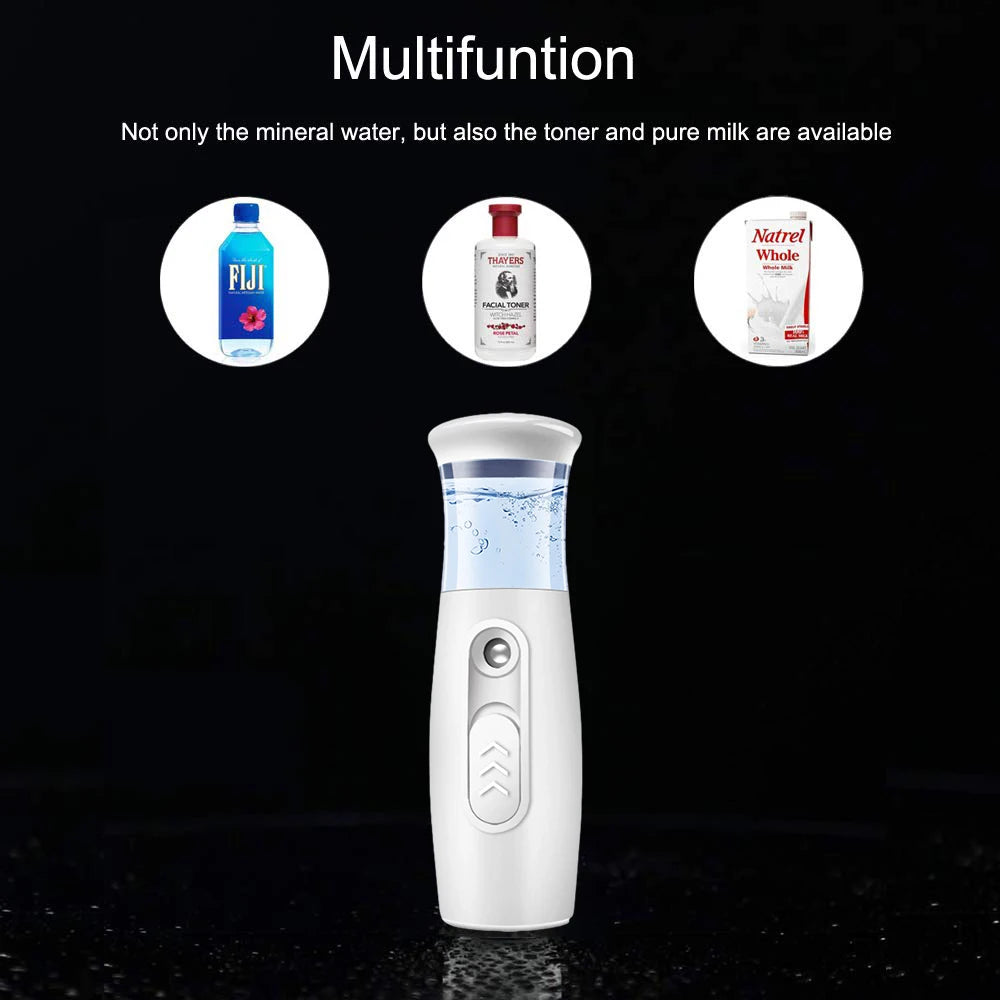 Portable Nano Face Steamer – USB Rechargeable Cold Mist Skin Hydrator