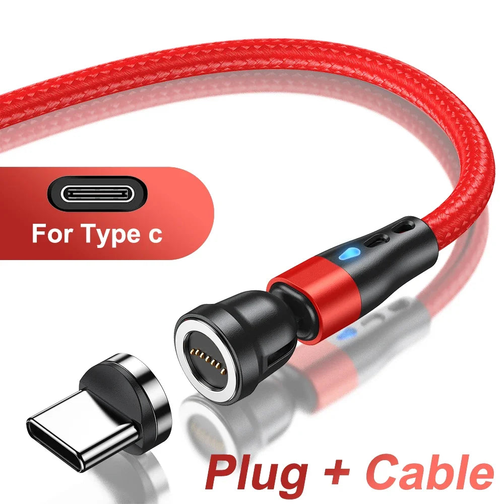 540° Magnetic USB-C Cable 5A – Rotating Fast Charge Cable (Charging Only)