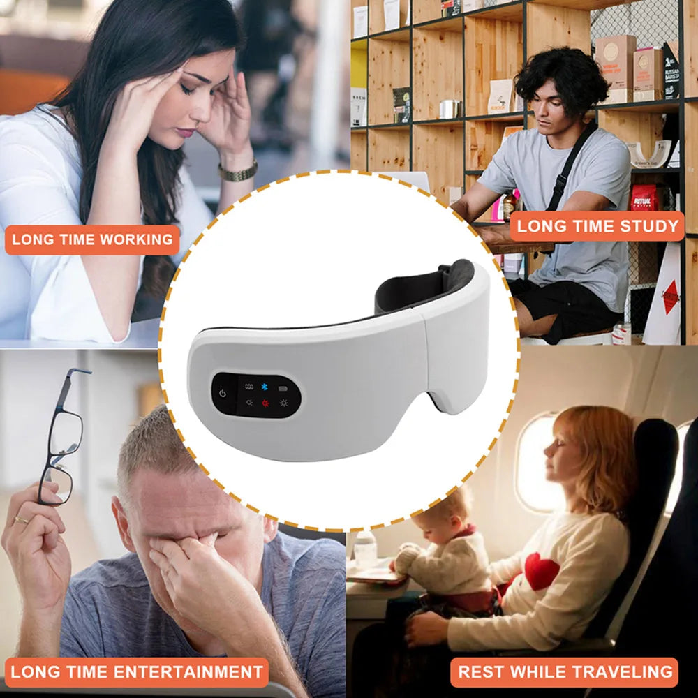 Electric Eye Massager – 4-Level Heat, Music & Sleep Relaxation