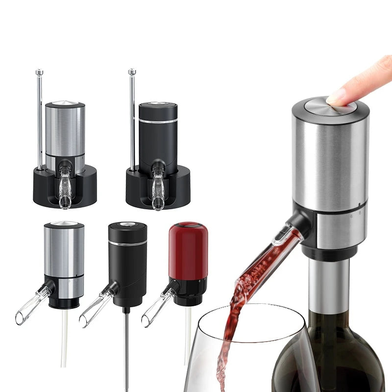 Electric Wine Decanter & Aerator – Automatic Sobering Dispenser with USB Rechargeable Option