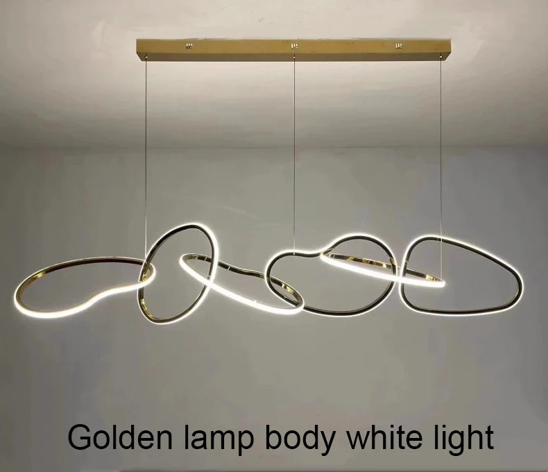 MZXFA Smart LED Pendant Light JLD0190 | Remote Dimmable, Modern Stainless Steel