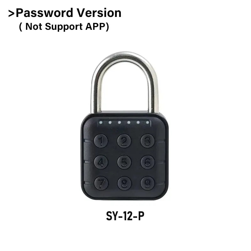 SY-12 Smart Fingerprint Padlock – Tuya Bluetooth Digital Lock for Luggage & Lockers
