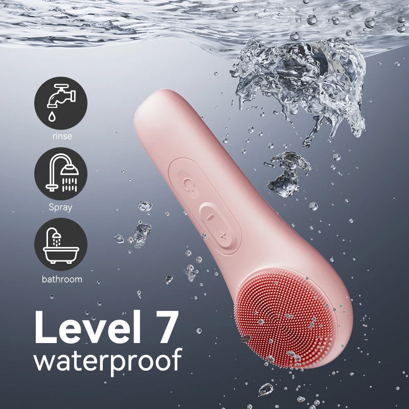 Portable Electric Face Scrubber – Silicone Exfoliating Facial Brush USB Rechargeable